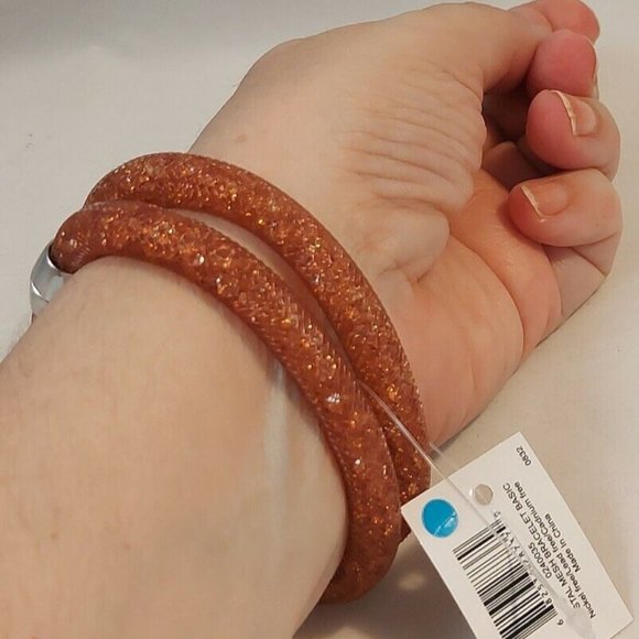 Bijoux Tener Crystal Mesh Basic Double Wrap Bracelet 16.5" long Choose Color - Picture 9 of 12